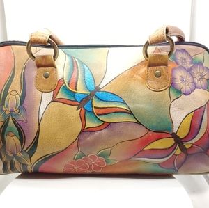 Anuschka Large Leather Butterfly Satchel